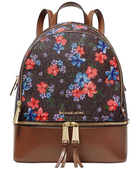 Michael Michael Kors Rhea Signature Floral Zip Backpack 